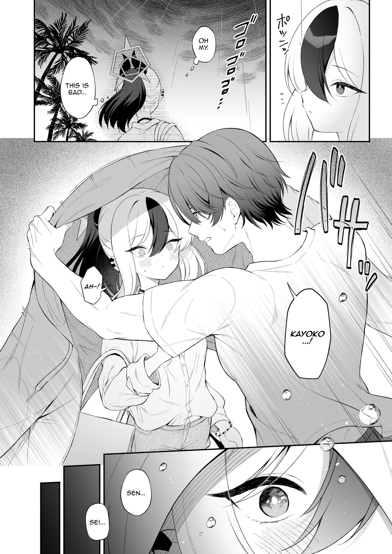 Hentai Manga Comic-Rain Soaked Kayoko at the Bus Stop + Omake manga after that day.-Read-3